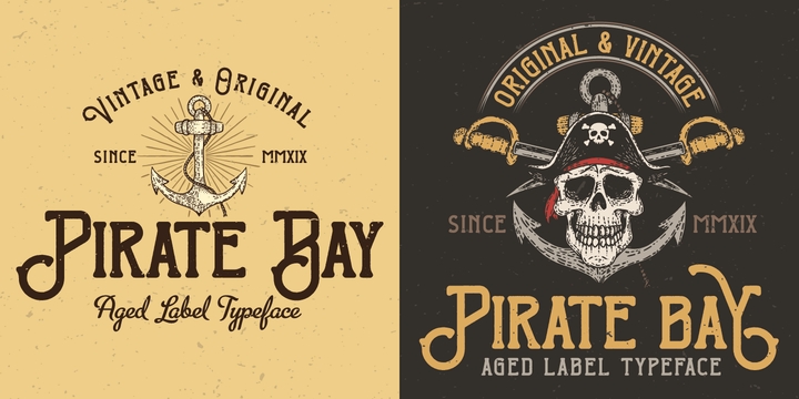 Beispiel einer Pirate Bay Full-Schriftart